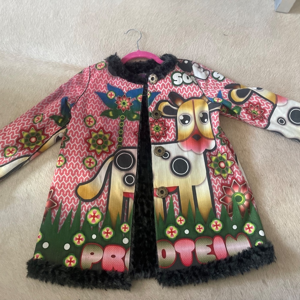 Custo Barcelona Gorgeous Suede & fur coat RARE